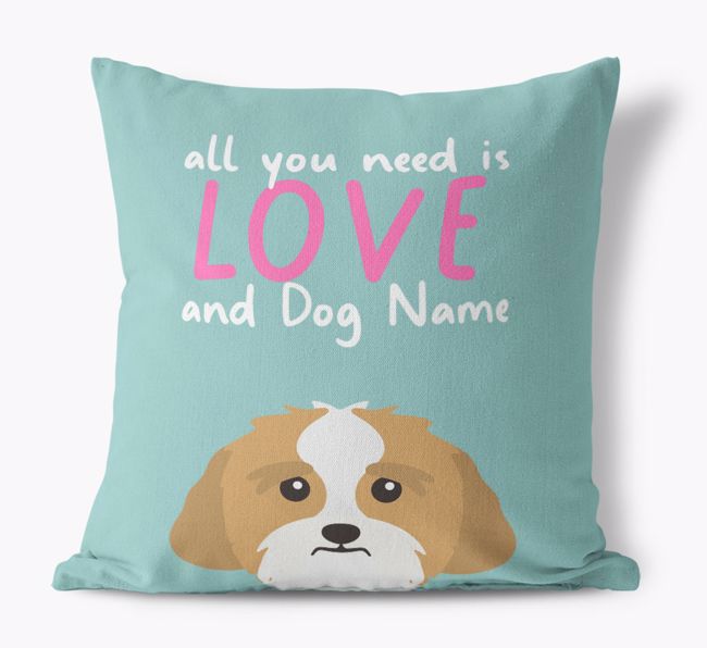 All You Need Is Love: Personalised {breedFullName} Canvas Cushion